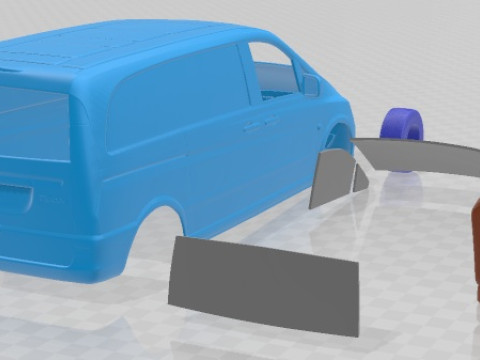 Mercedes Vito 2010 Panel Van Printable Modèles 3D en vedette