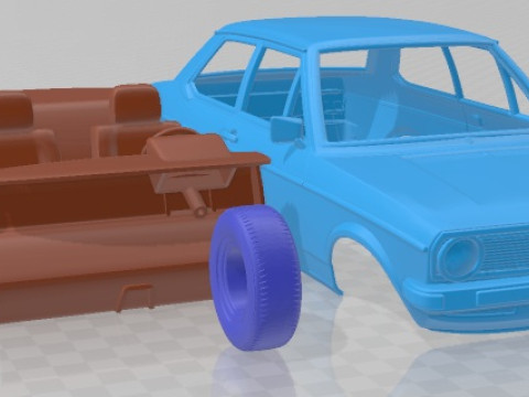 Volkswagen Derby 1977 Printable Car 3D 打印模型