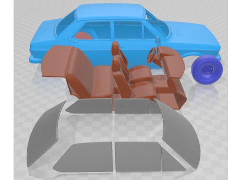 Volkswagen Derby 1977 Printable Car 3D 打印模型