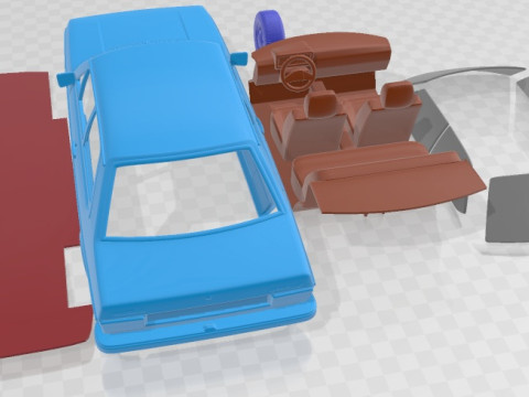 Volkswagen Derby 1977 Printable Car 3D 打印模型