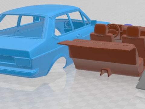 Volkswagen Derby 1977 Printable Car 3D 打印模型