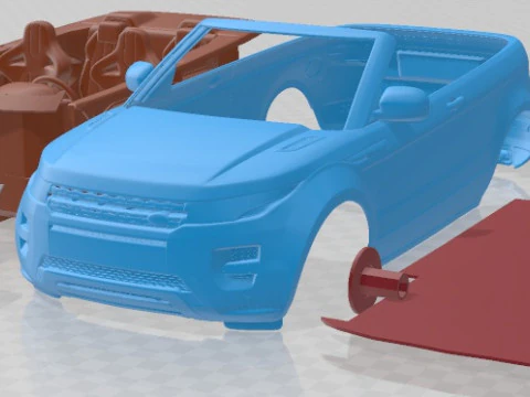 Carro para imprimir Range Rover Evoque convers&iacute;vel 2014 Modelo de Impressão 3D