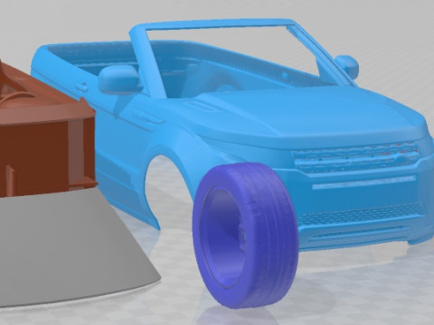 Range Rover Evoque Convertible 2014 Printable Car 3D Print Model