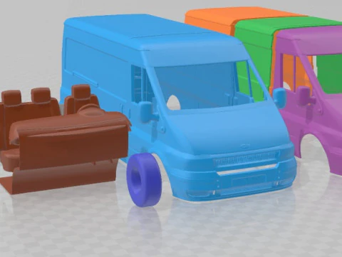 Transit PanelVan 2000 Printable 3D Print Model