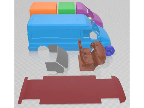 Transit PanelVan 2000 Printable 3D Print Model