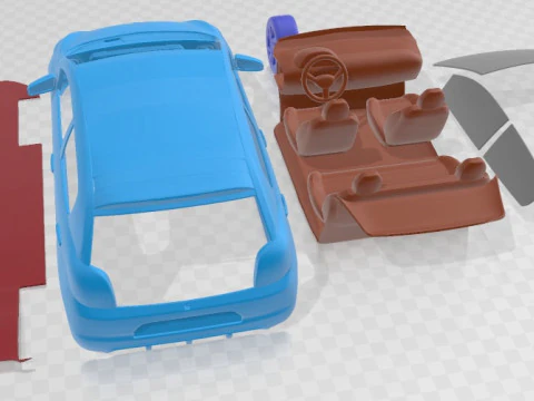 Peugeot 108 5 Doors 2014 Printable Car 3D Print Model