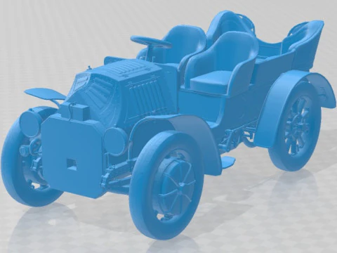 Lohner Porsche Mixte 1901 Printable Car 3D Print Model