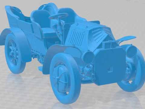 Lohner Porsche Mixte 1901 Printable Car 3D Print Model
