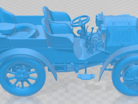 Lohner Porsche Mixte 1901 Printable Car 3D Print Model