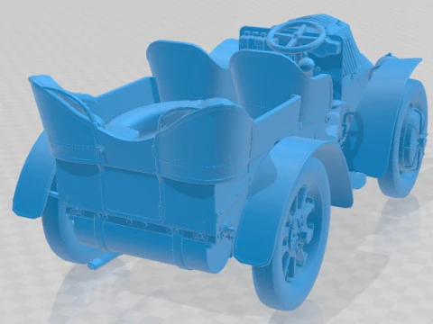 Lohner Porsche Mixte 1901 Printable Car 3D Print Model