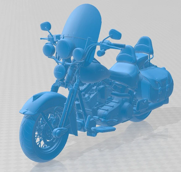 Moto stampabile Harley Davidson Springer FLSTS Heritage 2013 Modello di stampa 3D .c4d .max .obj .3ds .fbx .stl .blend 