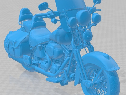 Harley Davidson Springer FLSTS Heritage 2013 Printable Motorbike 3D-printmodel
