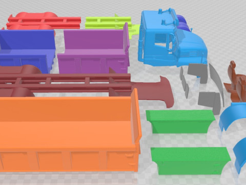 Iveco Strator Tipper Truck 4 Axle 2014 Printable Truck Model Cetak 3D