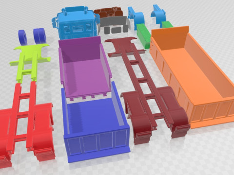 Iveco Strator Tipper Truck 4 Axle 2014 Printable Truck Model Cetak 3D