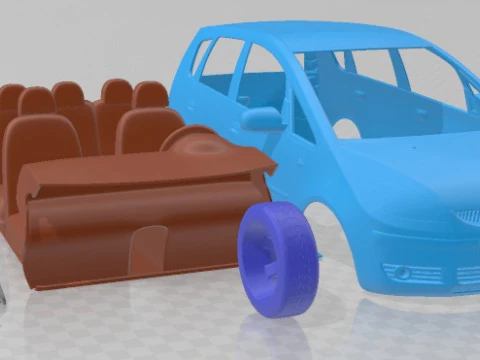 Mitsubishi Colt 5 Door 2004 Printable Car 3D Print Model