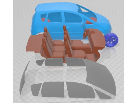 Mitsubishi Colt 5 Door 2004 Printable Car Modelo de Impressão 3D