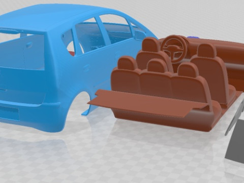 Mitsubishi Colt 5 Door 2004 Printable Car Modelo de Impressão 3D