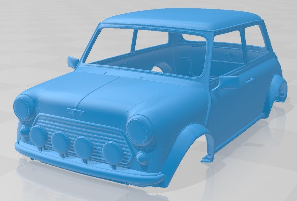 Mini S Classic 2000 Printable Body Car Modello di stampa 3D .c4d .max .obj .3ds .fbx .stl .blend
