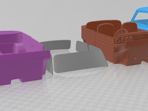 Mini S Classic 2000 Printable Car in separate parts 3D Print Model