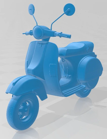 Vespa PX 150 2011 Printable Motorbike 3D Print Model .c4d .max .obj .3ds .fbx .stl .blend 