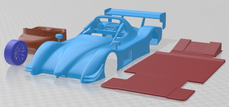 Radical SR8 2012 Race Car Printable Modelo de impresión 3D .c4d .max .obj .3ds .fbx .stl .blend 