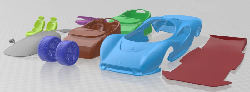 De Tomaso P72 2020 Printable Car 3D Print Model .c4d .max .obj .3ds .fbx .stl .blend 