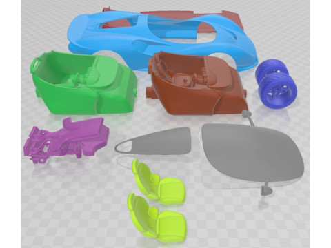 De Tomaso P72 2020 Printable Car 3D Принт Модель