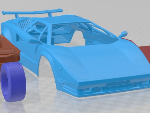 Countach LP 500 Anniversary Bonneville Printable Car 3D Принт Модель
