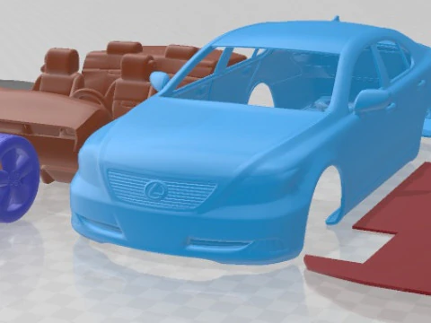 Lexus LS 600 2008 Printable Car 3D Print Model