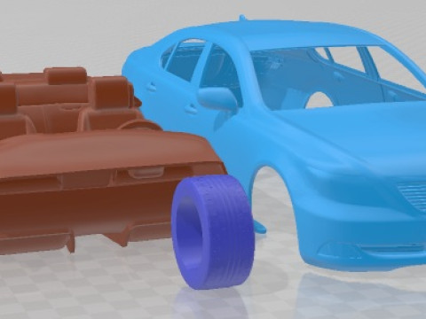 Lexus LS 600 2008 Printable Car Model do druku 3D