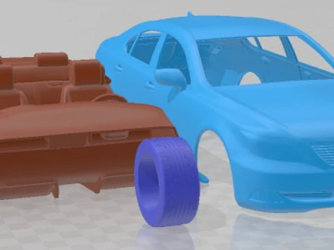 Lexus LS 600 2008 Printable Car 3D Print Model