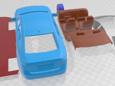 Lexus LS 600 2008 Printable Car Model do druku 3D
