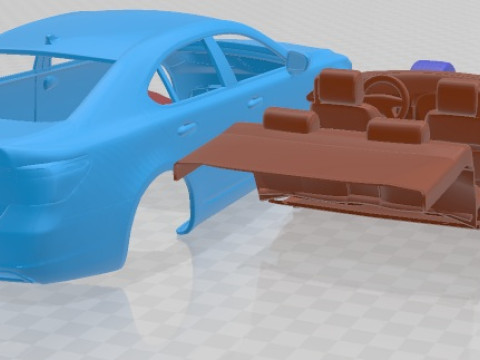 Lexus LS 600 2008 Printable Car Model do druku 3D