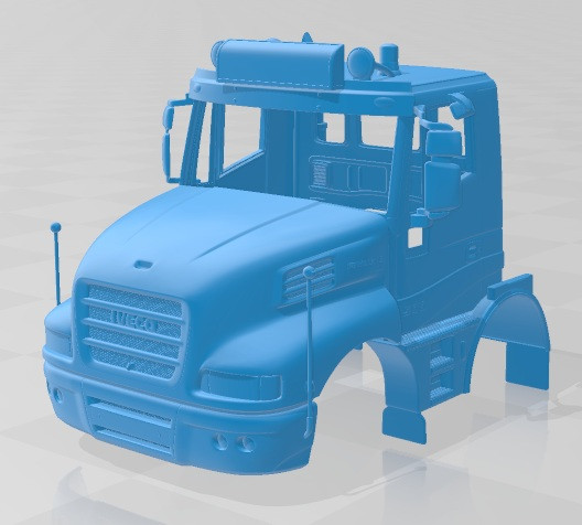 Iveco Strator Tipper Truck 4 Axle 2014 Printable Body Cabin 3D Принт Модель .c4d .max .obj .3ds .fbx .stl .blend 
