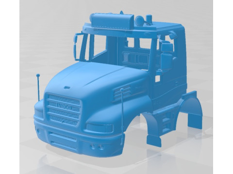 Iveco Strator Tipper Truck 4 Axle 2014 Printable Body Cabin 3D Print Model