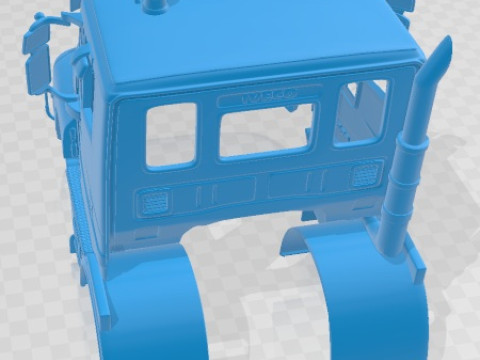 Iveco Strator Tipper Truck 4 Axle 2014 Printable Body Cabin 3D Принт Модель