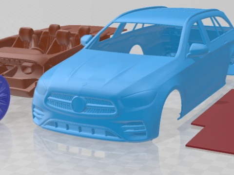 Mercedes Benz E Class Estate AMG Line 2021 Printable Car 3D Print Model