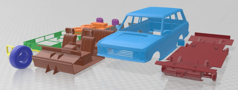 Range Rover Camel Trophy 1981 Printable Car Modello di stampa 3D .c4d .max .obj .3ds .fbx .stl .blend