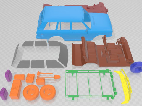 Range Rover Camel Trophy 1981 Printable Car Modello di stampa 3D