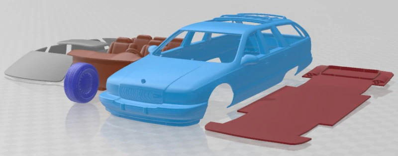 Buick Roadmaster 1996 Printable Car 3D Print Model .c4d .max .obj .3ds .fbx .stl .blend 