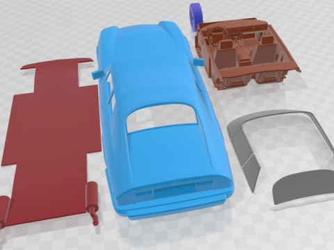 Jaguar XJS Coupe 1975 Printable Car 3D Print Model