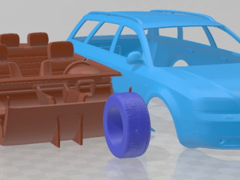 Audi A6 Avant 1997 Printable Car Modello di stampa 3D