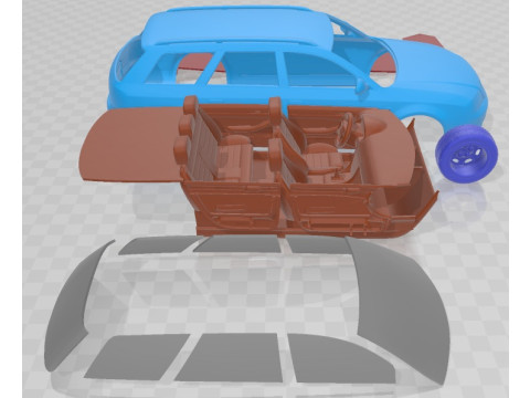 Audi A6 Avant 1997 Printable Car Modello di stampa 3D