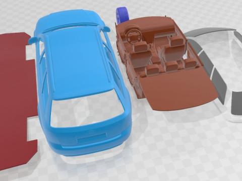 Audi A6 Avant 1997 Printable Car Modello di stampa 3D