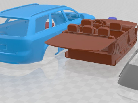 Audi A6 Avant 1997 Printable Car Modello di stampa 3D