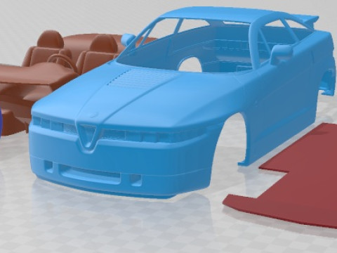 Alfa Romeo SZ Zagato 1989 Printable Car Model do druku 3D
