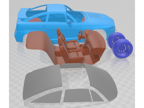 Alfa Romeo SZ Zagato 1989 Printable Car 3D-printmodel