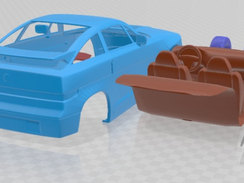 Alfa Romeo SZ Zagato 1989 Printable Car 3D-printmodel