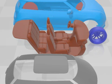 Cooper SE JCW Trim 2024 - V2 Printable Car 3D Print Model