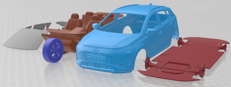 Hyundai Bayon 2022 Printable Car 3D Принт Модель .c4d .max .obj .3ds .fbx .stl .blend